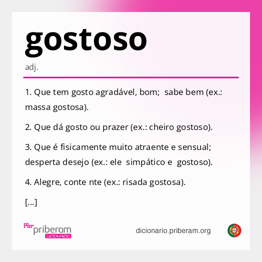 
   Significado de gostoso